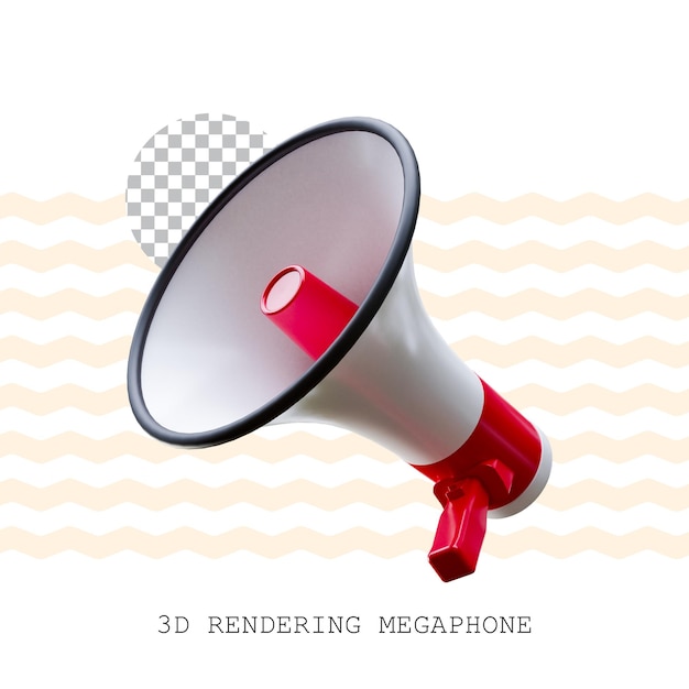 3D-rendering megafoon