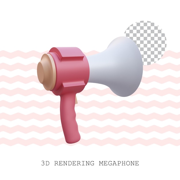 3D-rendering megafoon