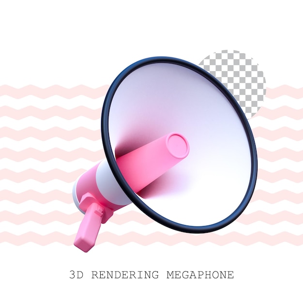 3D-rendering megafoon