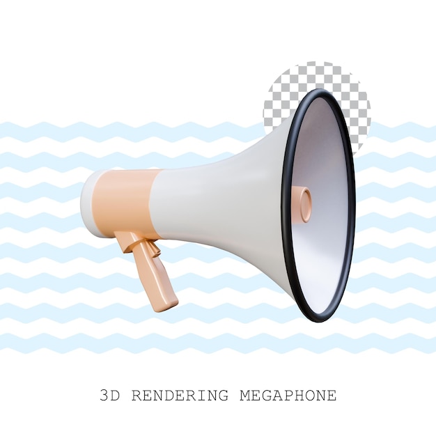 Rendering 3d megafono