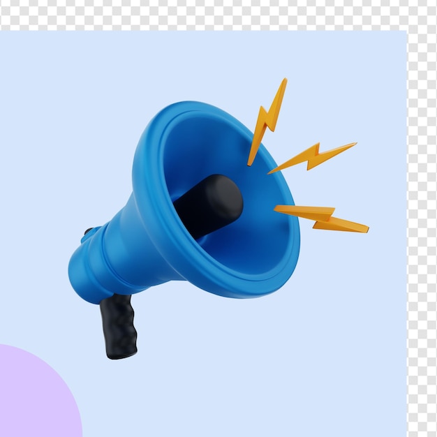 3d rendering megaphone