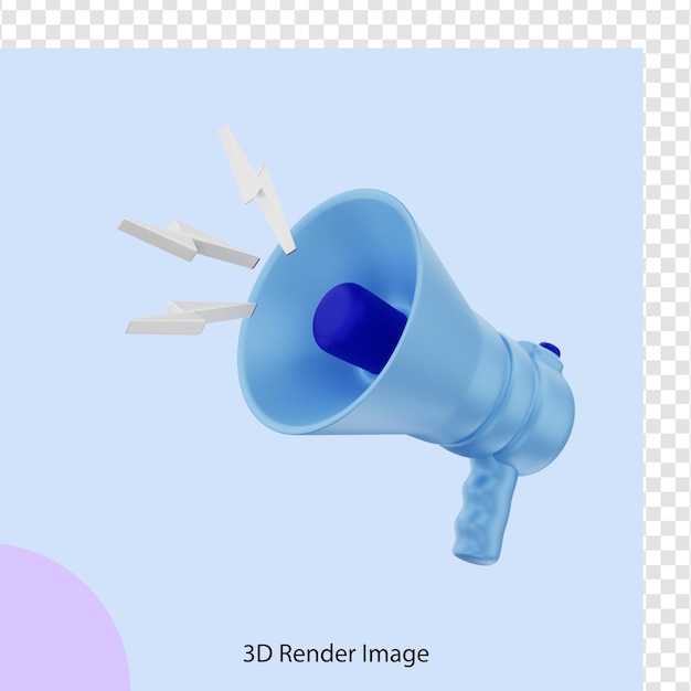 3d rendering megaphone