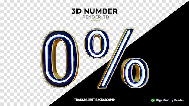 3D-rendering met 0 procent korting neonontwerp van hoge kwaliteit