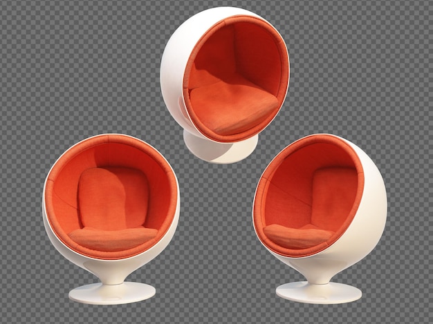 PSD 3d-rendering meubels en accessoires