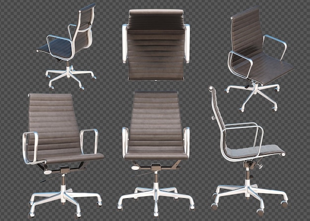 PSD 3d-rendering meubels en accessoires