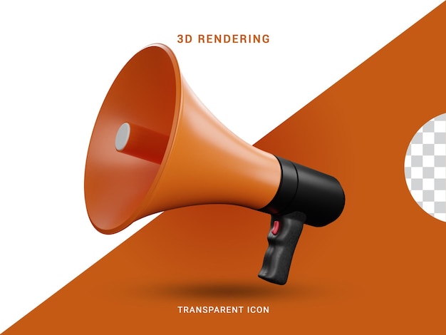 3d rendering mikemegaphone icon for composition