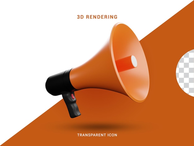 3d rendering mikemegaphone icon for composition