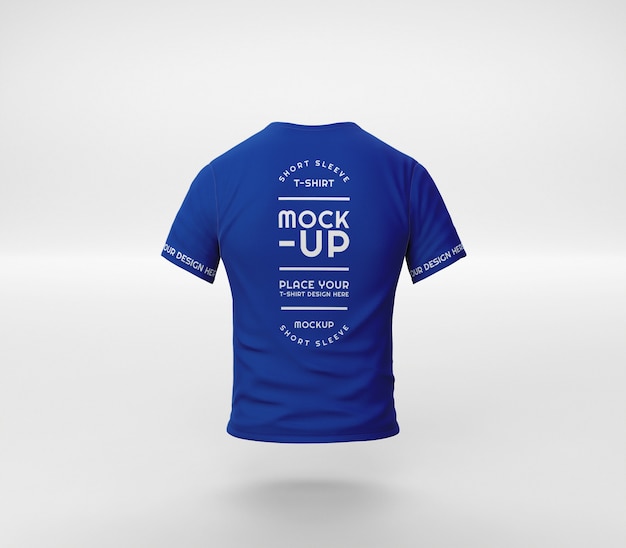 PSD 3d rendering of minimal tshirt mockup