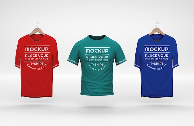 3d rendering of minimal tshirt mockup