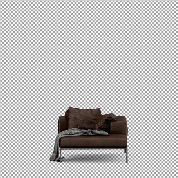 3d rendering of minimalist sofa isolated