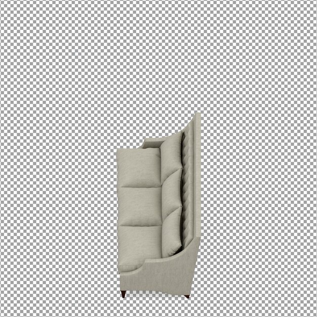 3d rendering of minimalist sofa isolated