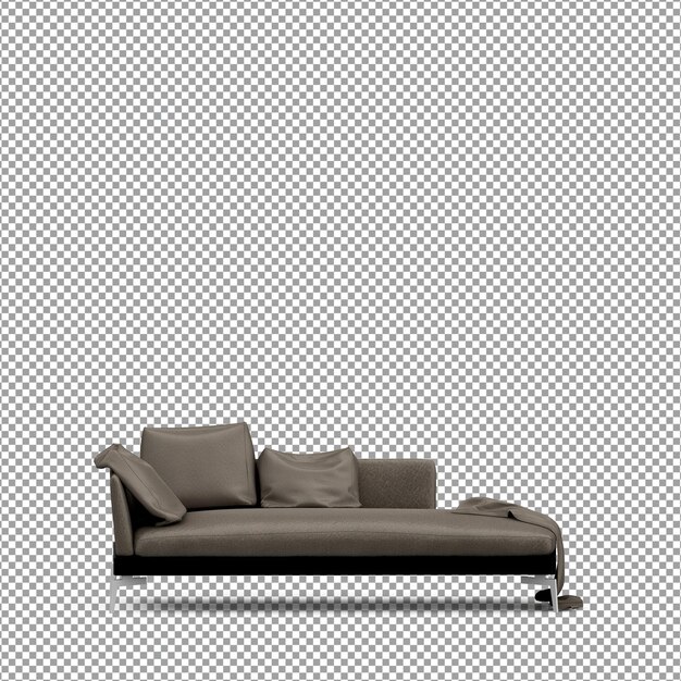 Rendering 3d del divano minimalista isolato