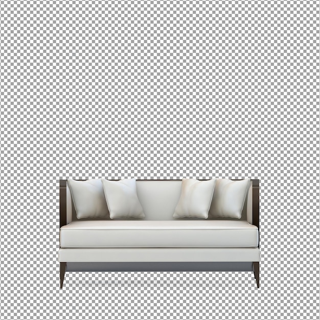 3d rendering of minimalist sofa isolated