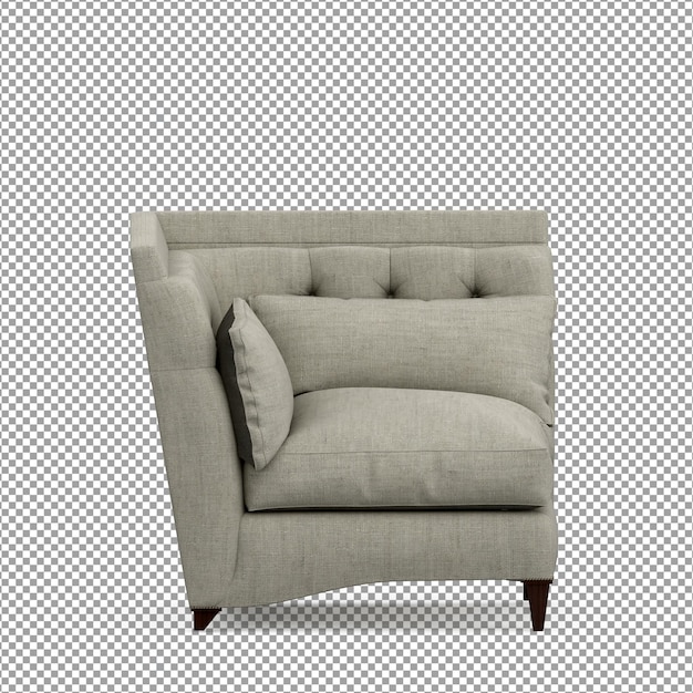 3d rendering of minimalist sofa isolated