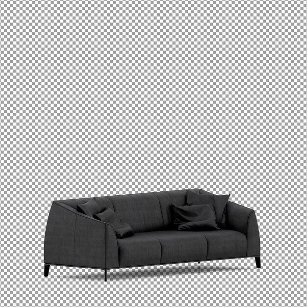 3d rendering of minimalist sofa isolated