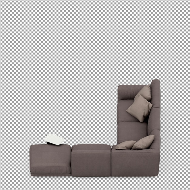 3d rendering of minimalist sofa isolated