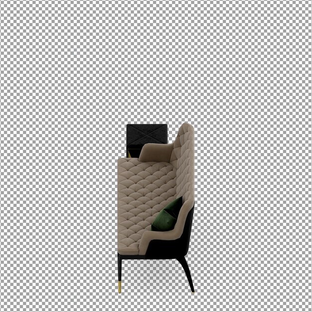 3d rendering of minimalist sofa isolated