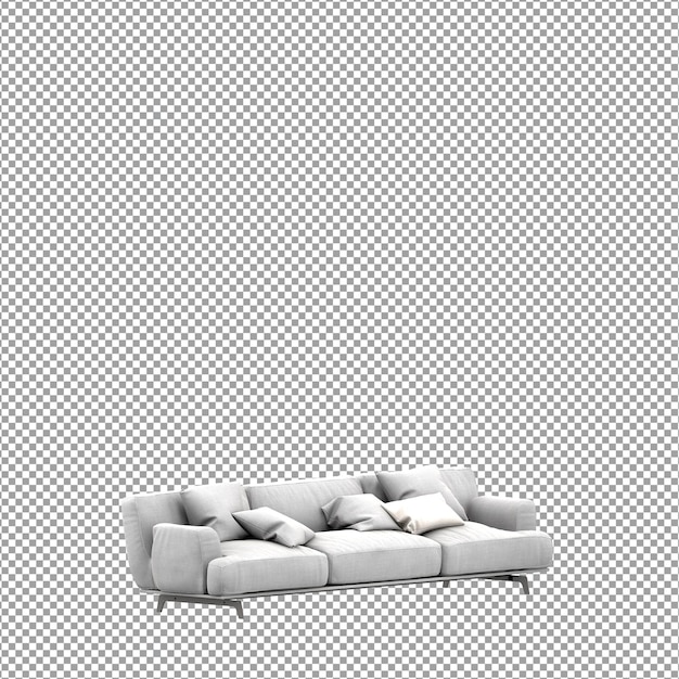 3d rendering of minimalist sofa isolated