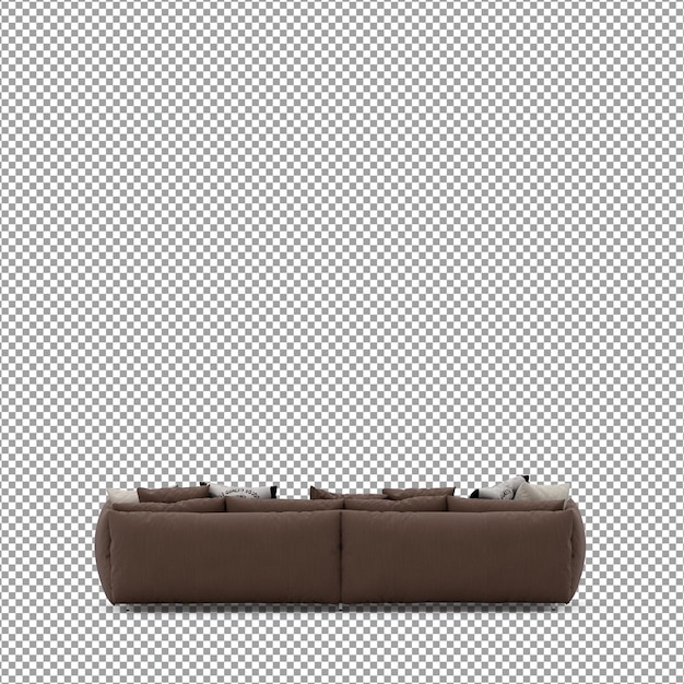 3d rendering of minimalist sofa isolated