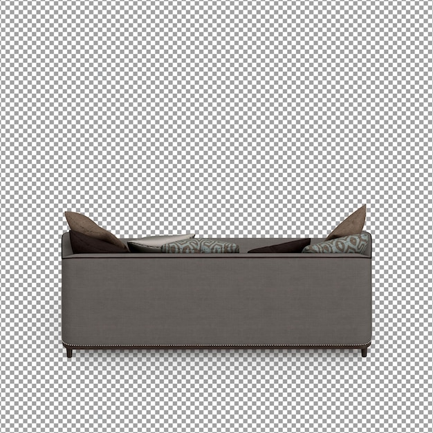 3d rendering of minimalist sofa isolated