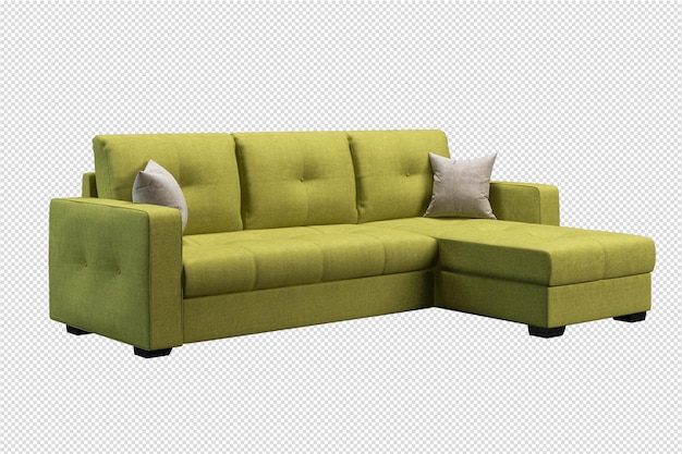 3d rendering of minimalist sofa isolated