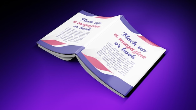 PSD 3d rendering for mockup book cover