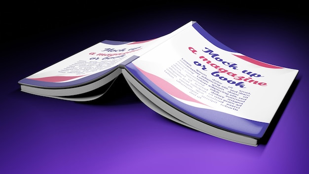 Rendering 3d per la copertina del libro mockup