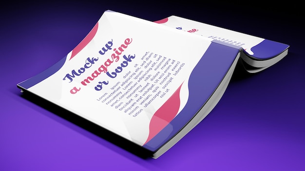 PSD 3d rendering for mockup book cover