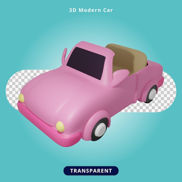 3d rendering modern car, vehicle illustration