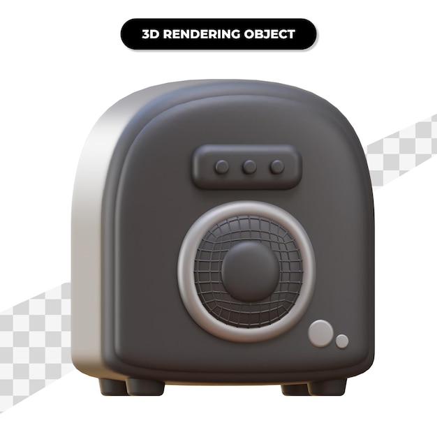 3d rendering modern and futuristic speaker