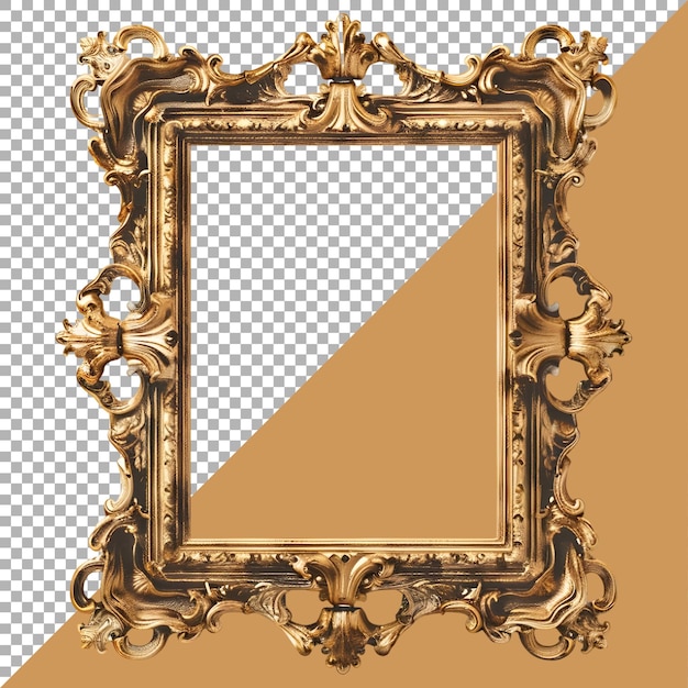 PSD 3d rendering of a modern picture frame on transparent background ai generated