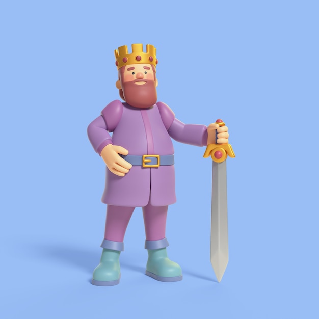 PSD 3d rendering of monarchy character