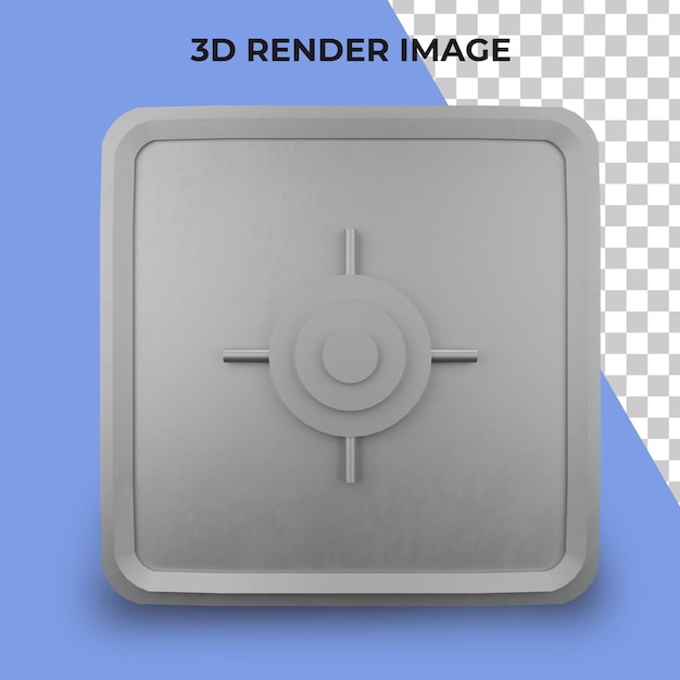 PSD 3d rendering of money storage vault premium psd