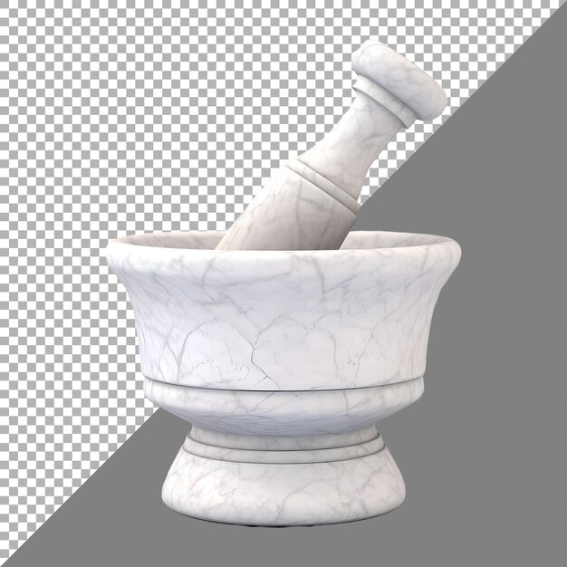 PSD rendering 3d di un mortaio o di un pesto su uno sfondo trasparente ai generato