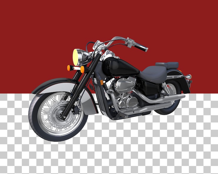 PSD 3d rendering of a motor bike