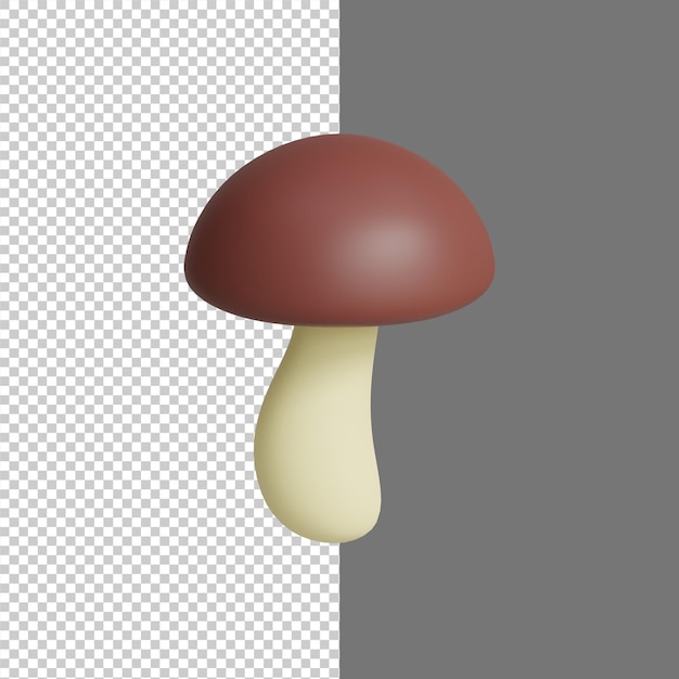 3d rendering of mushroom icon