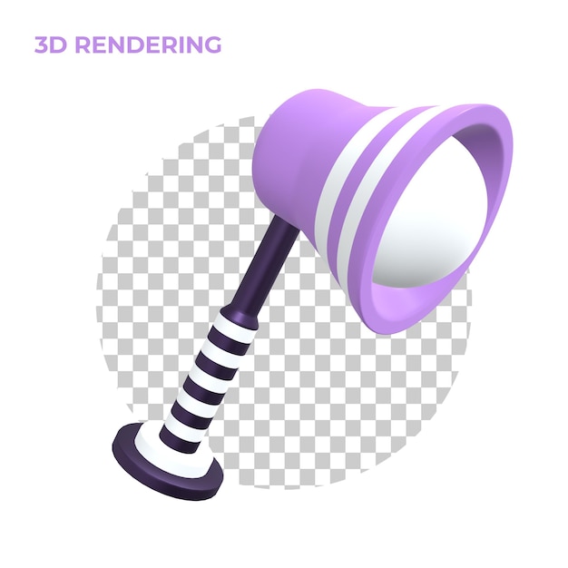 3d-rendering nachtlampje pictogram premium psd