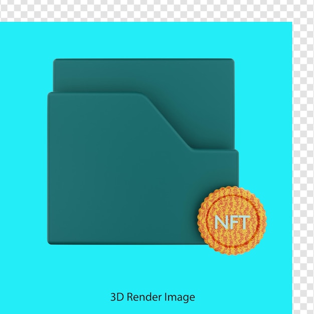 PSD 3d-rendering nft-bestandspictogram