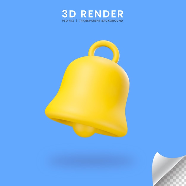 알림 벨의 3D 렌더링