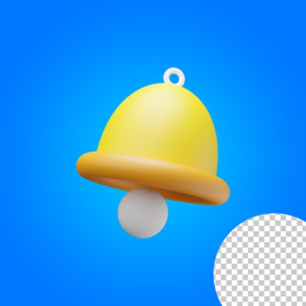 Icona di notifica rendering 3d
