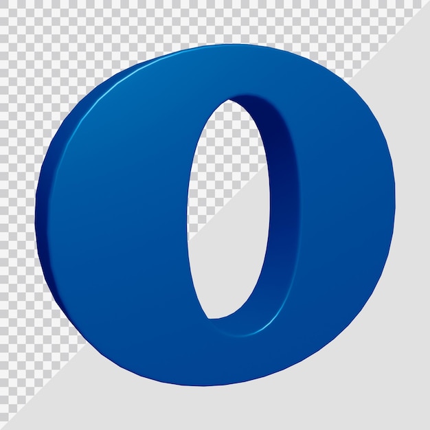 3d rendering of number 0