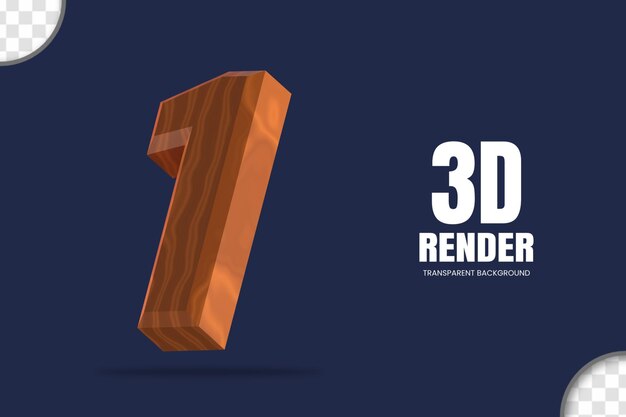 分離された3dレンダリング番号1