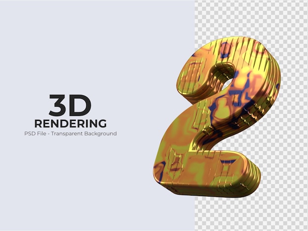 PSD 分離された3dレンダリング番号2