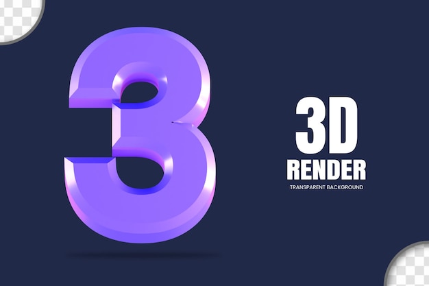 PSD 3d визуализация номер 3 изолированные