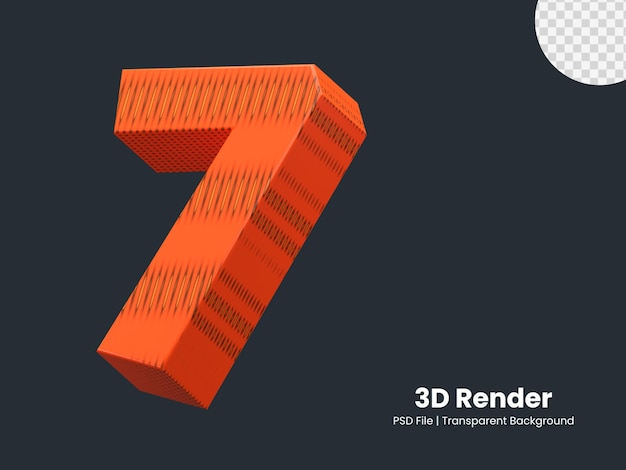 PSD 分離された3dレンダリング番号7