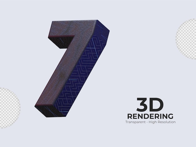 PSD 分離された3dレンダリング番号7