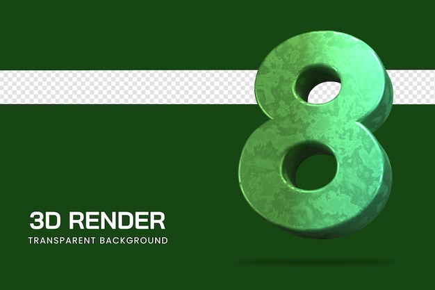 3d rendering number 8 isolated