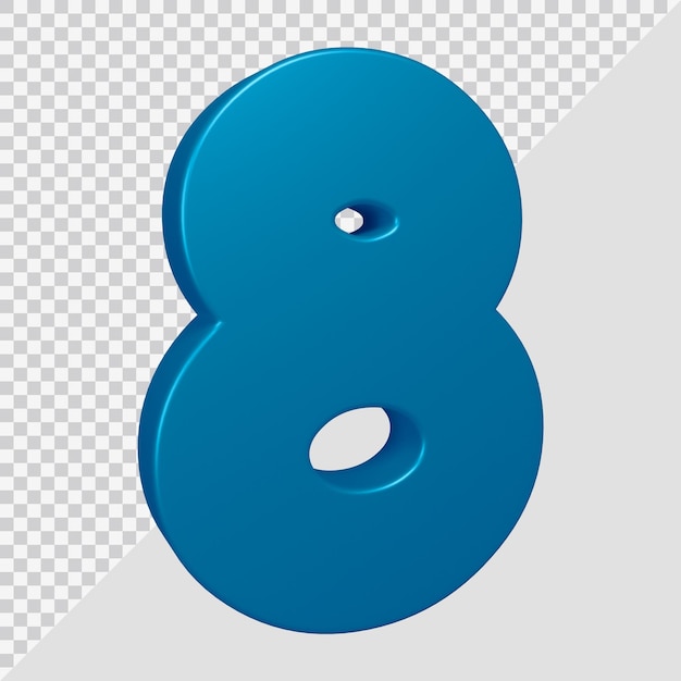 3d rendering of number 8