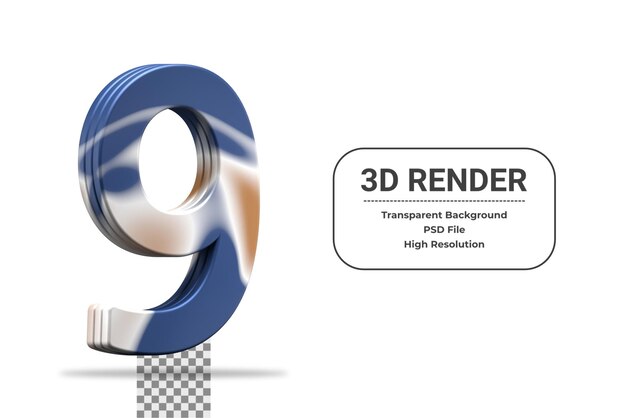 3d 渲染数 9 孤立的