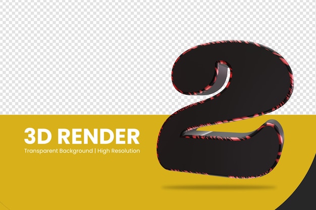 3d rendering numero premium psd